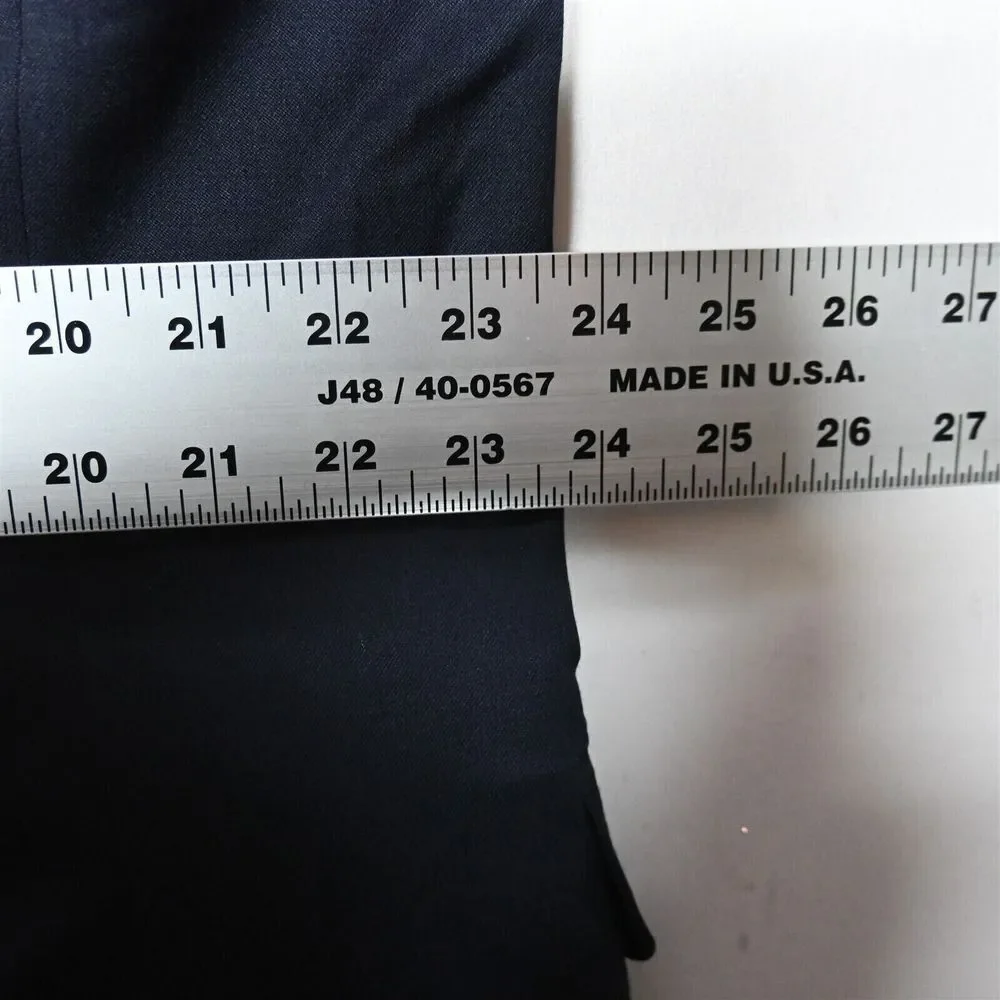 Saddlebred 48R Navy‎ Blue Stretch Wool Gold Button Mens Blazer Sport Coat Jacket